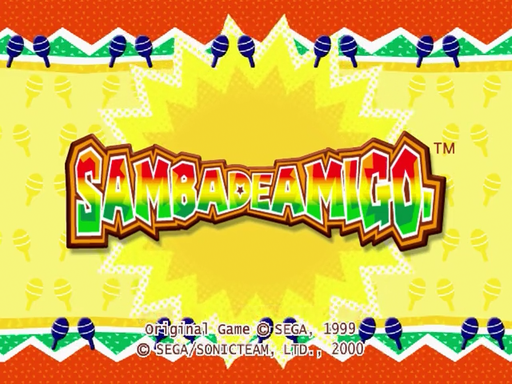 Samba De Amigo title screen for Sega Dreamcast